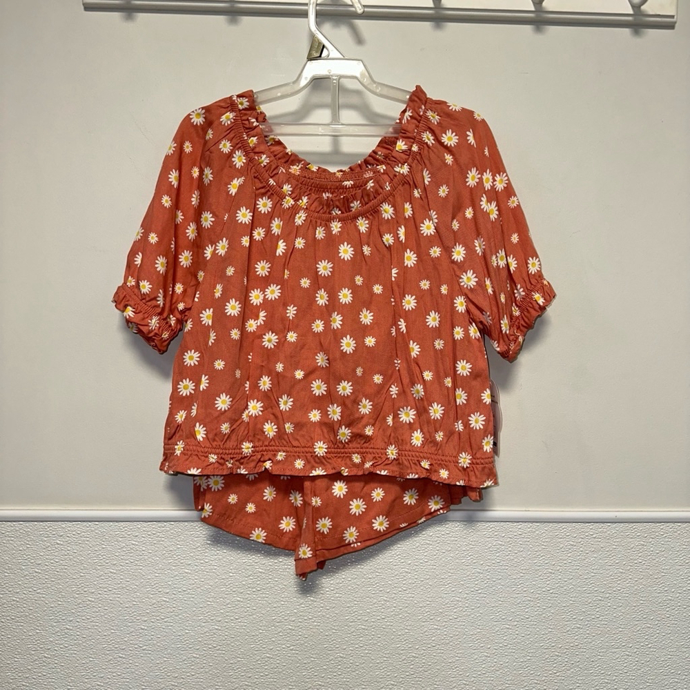 NEW girls Wonder Nation 2 piece Set (14-16) plus burnt Orange w/flowers boho